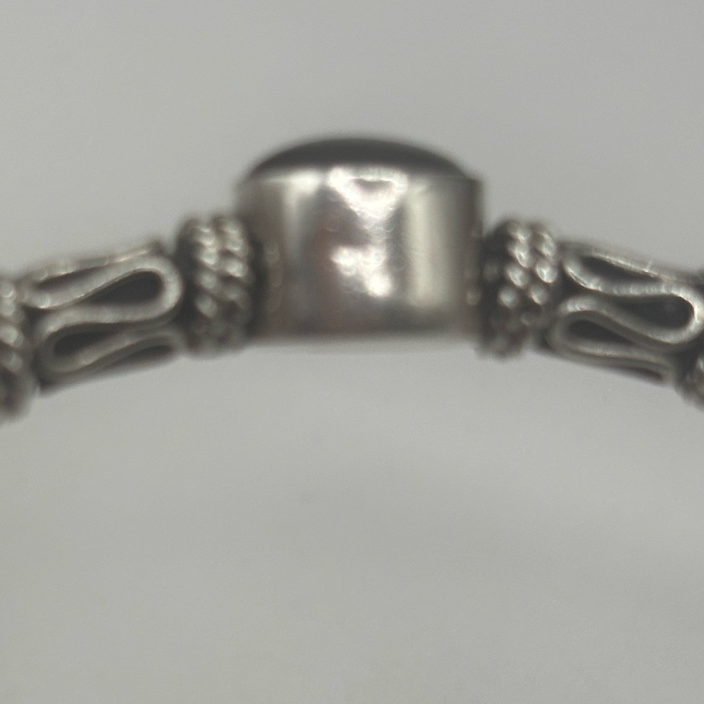 Black Agate Gemstone 925 bracelet - Picture 6 of 6